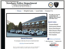 Tablet Screenshot of newburypolicedept.com